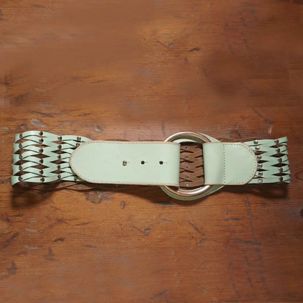 Linea Pelle Mint Wide Waist or Hip Belt Size S